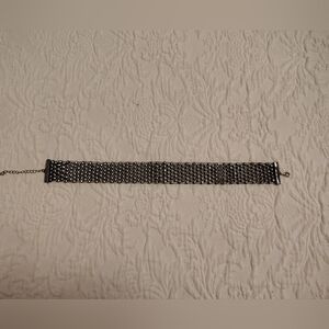 Elegant Rhinestone Silver and Black Choker